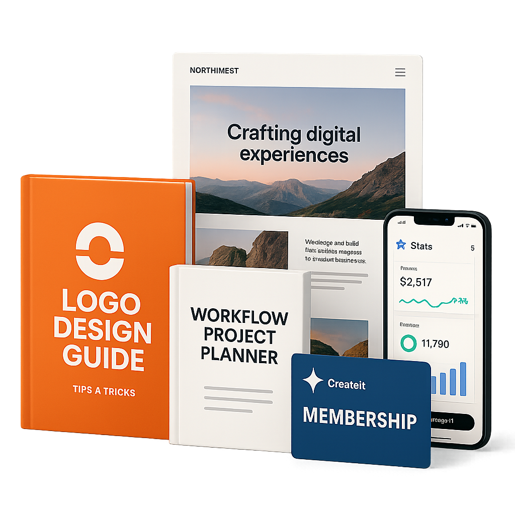 Showcase of packaged digital products