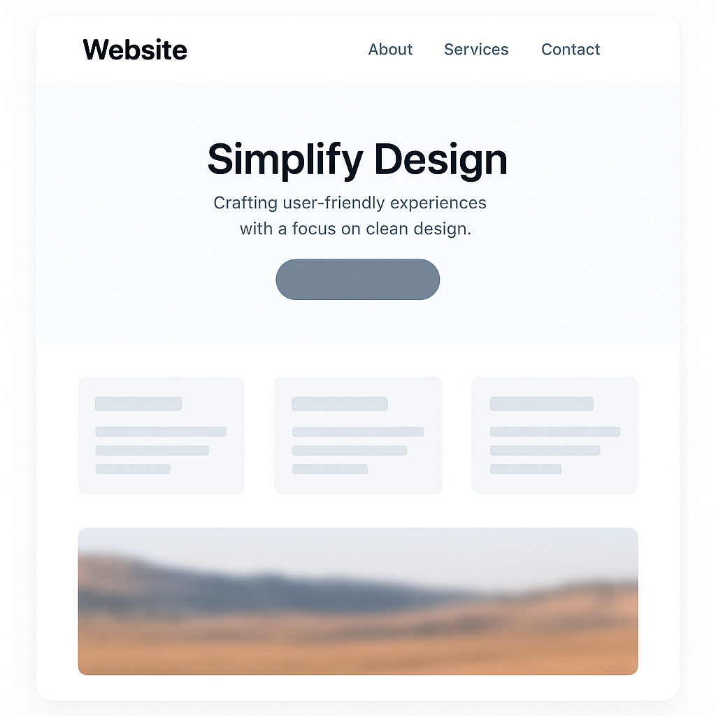 Simple Website UI Example