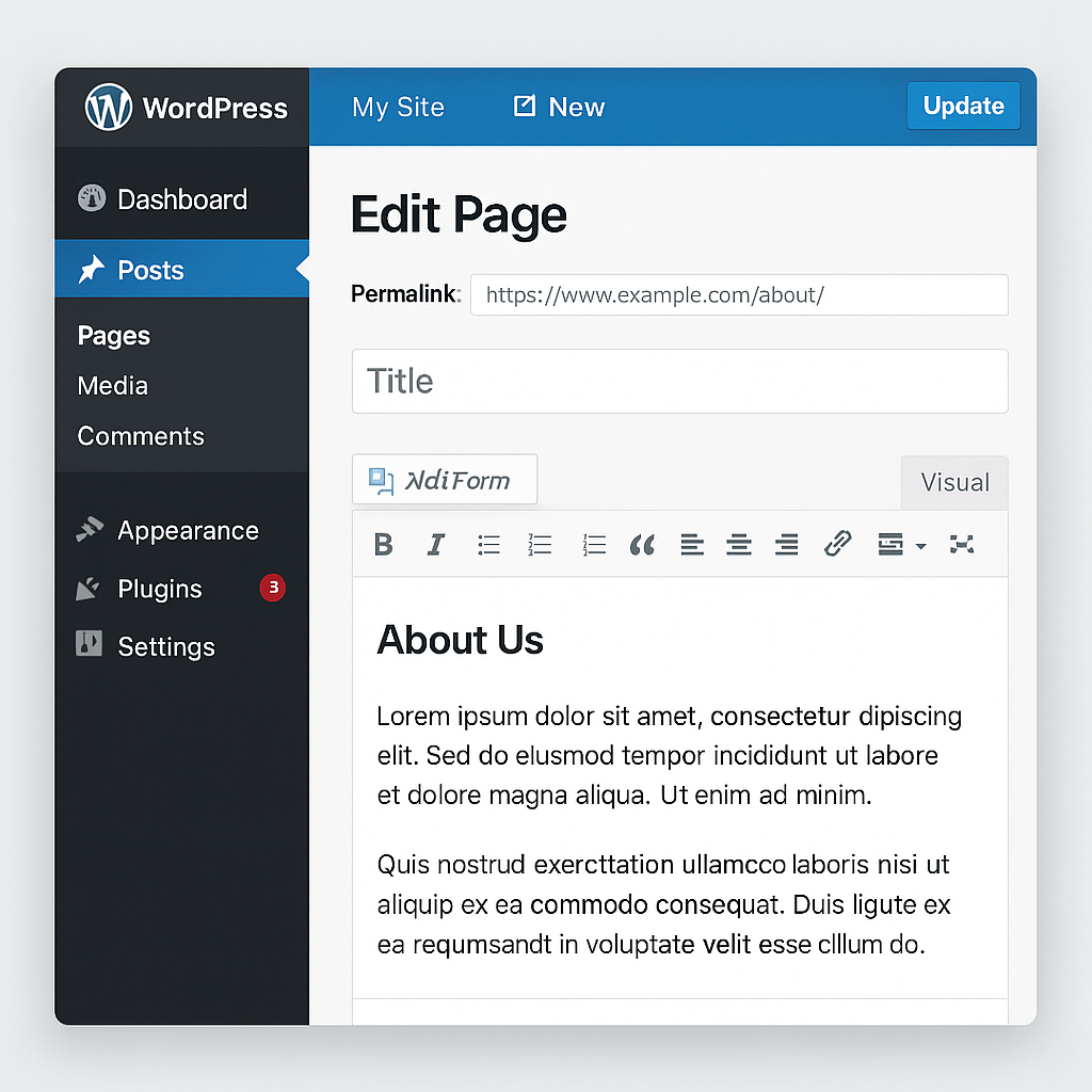 WordPress and CMS Example